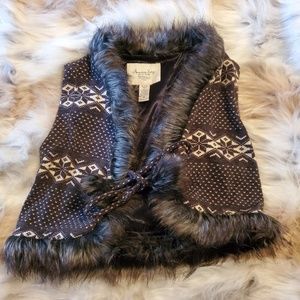 Fur Trim Vest